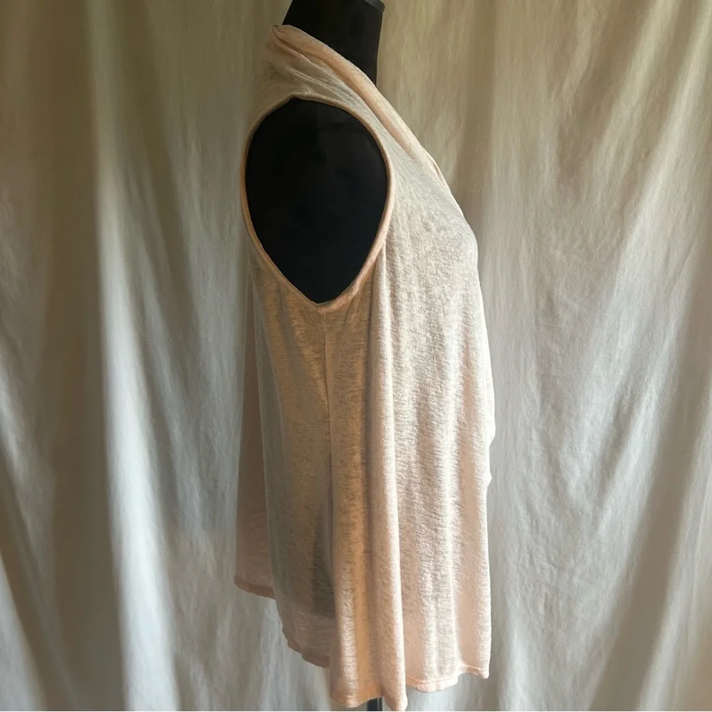 Bobeau 1-Button Pale Pink Wrap Vest Ultra Soft Cardigan EUC Nordstrom Favorite!